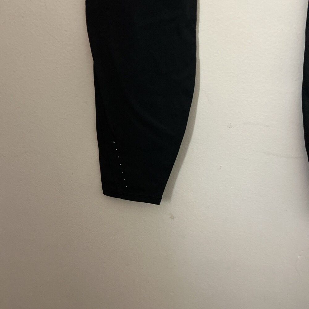 Athleta Medium Black Rainer tight leggings athletic pants Zip Pockets Reflective - Picture 4 of 10